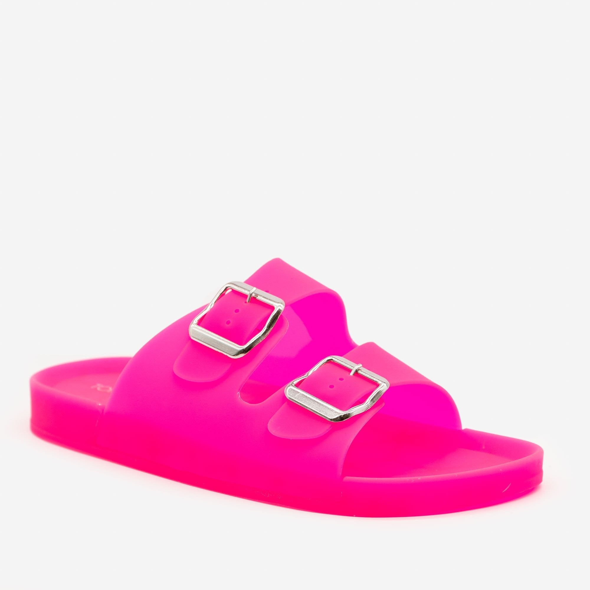 womens neon slides