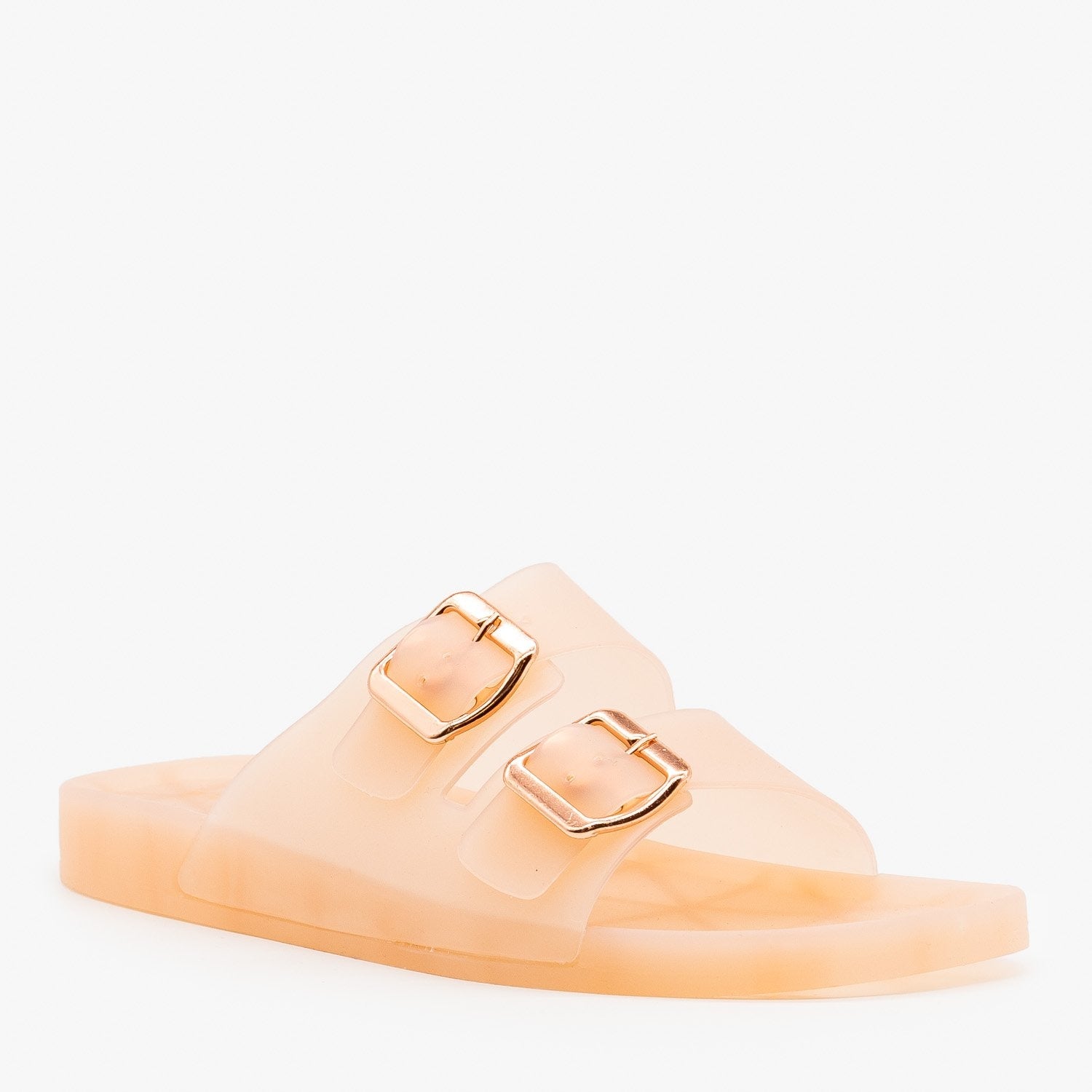 jelly buckle sandals