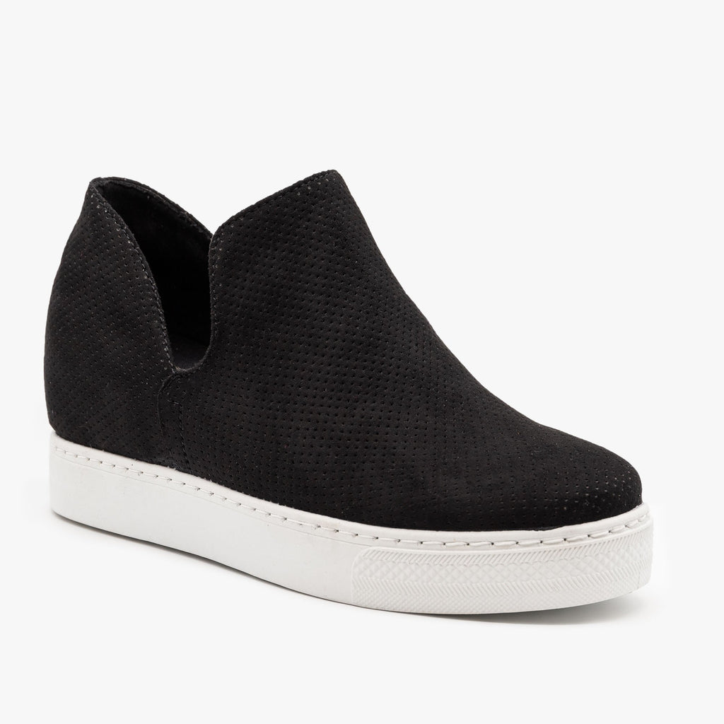 womens slip on wedge sneakers