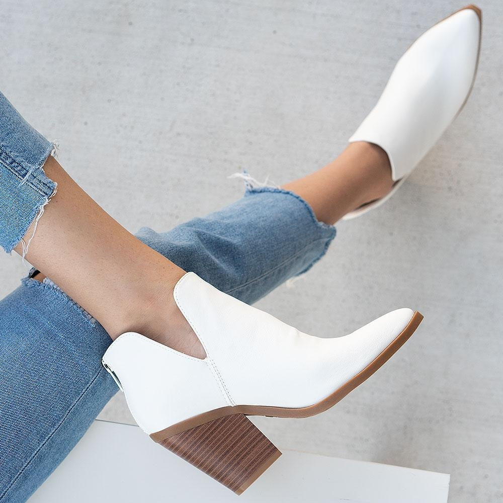 bamboo white booties