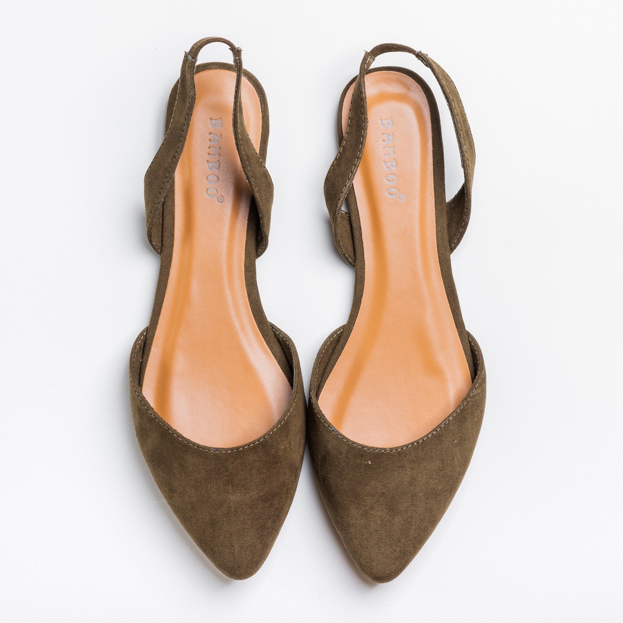 pointed toe slingback flats