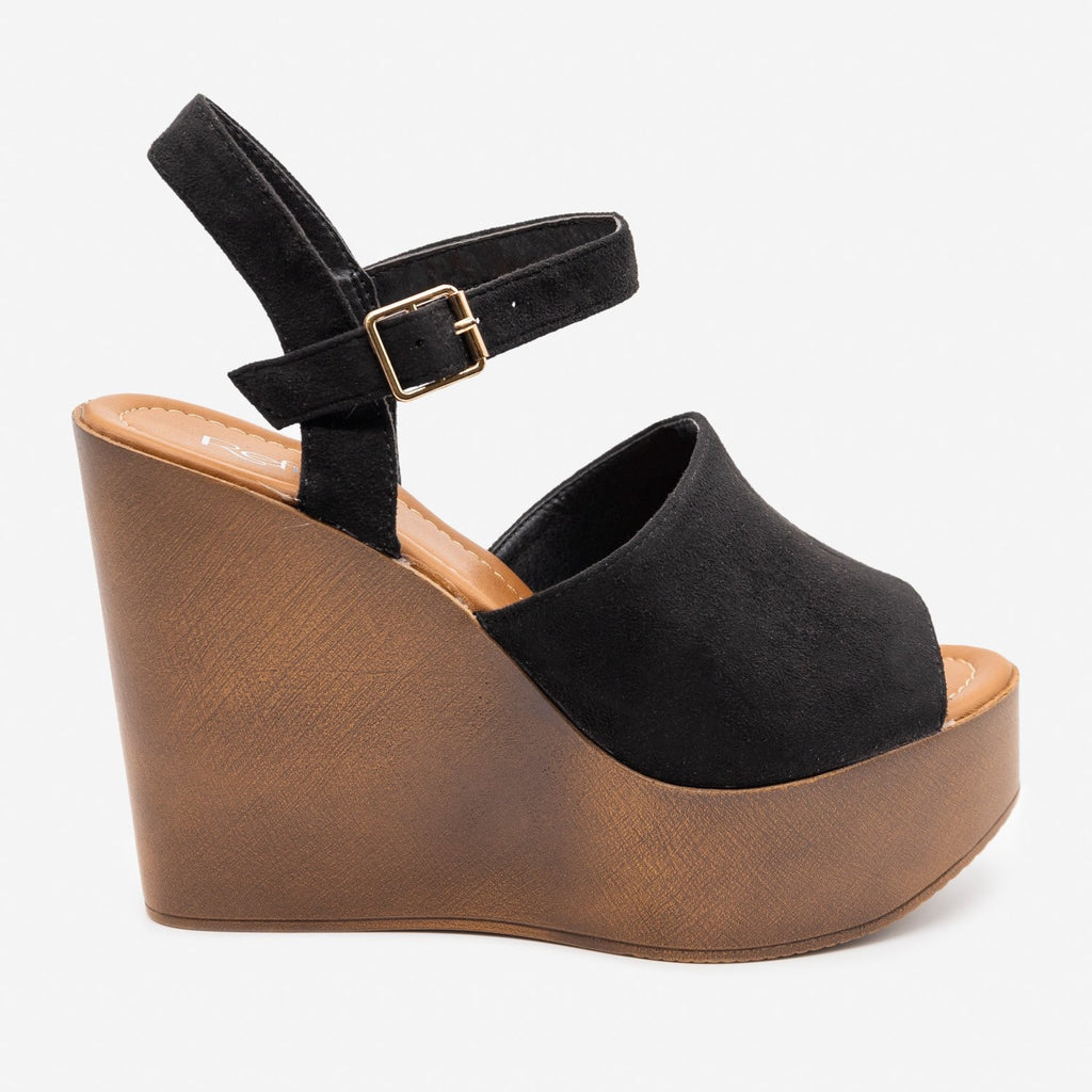 Retro Wooden Platform Wedges - Refresh 