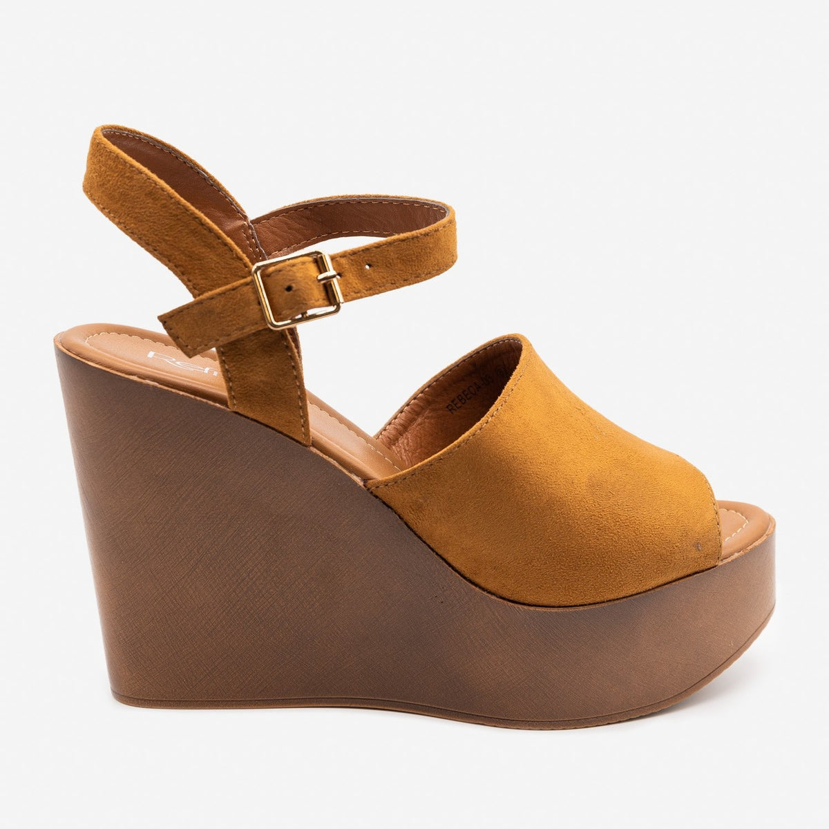 tan platform wedges