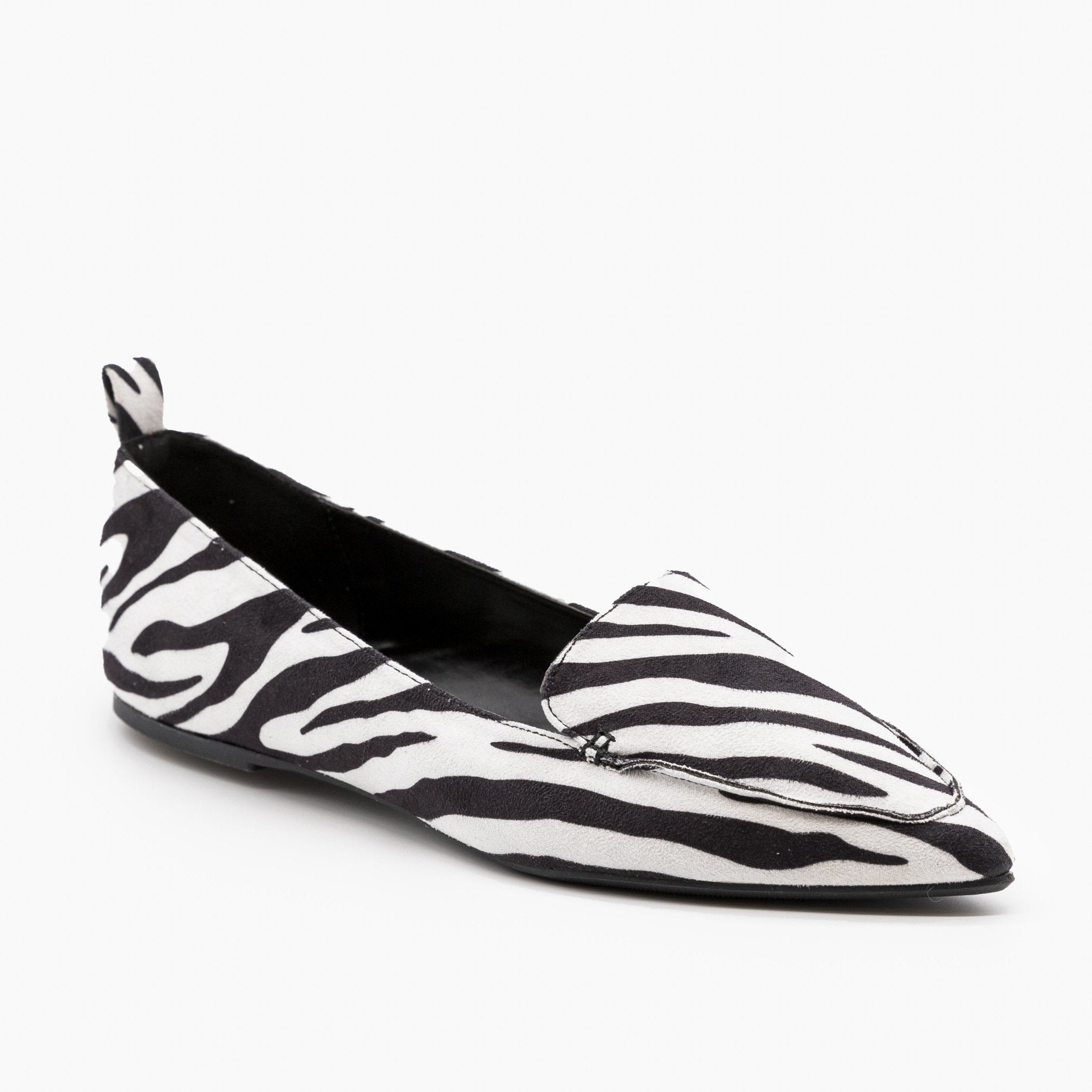 zebra print flat shoes