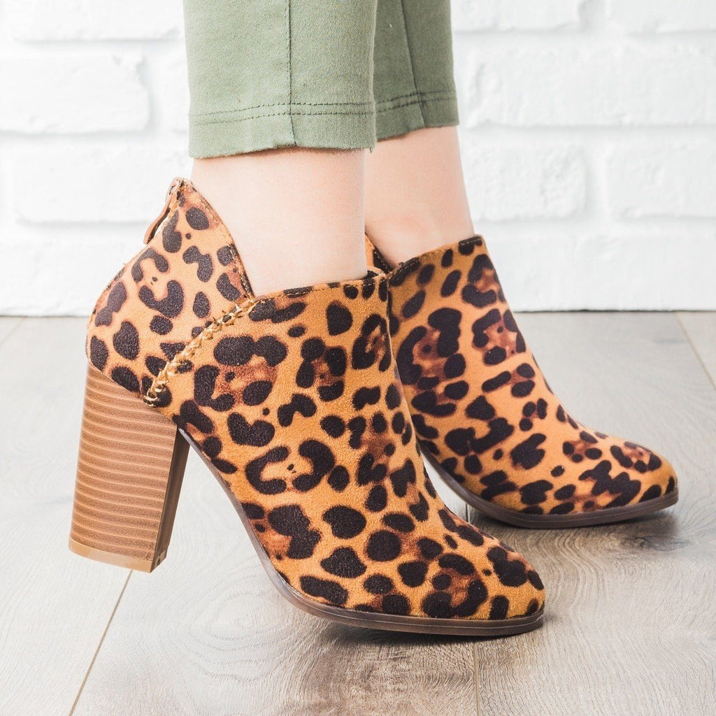 refresh leopard booties