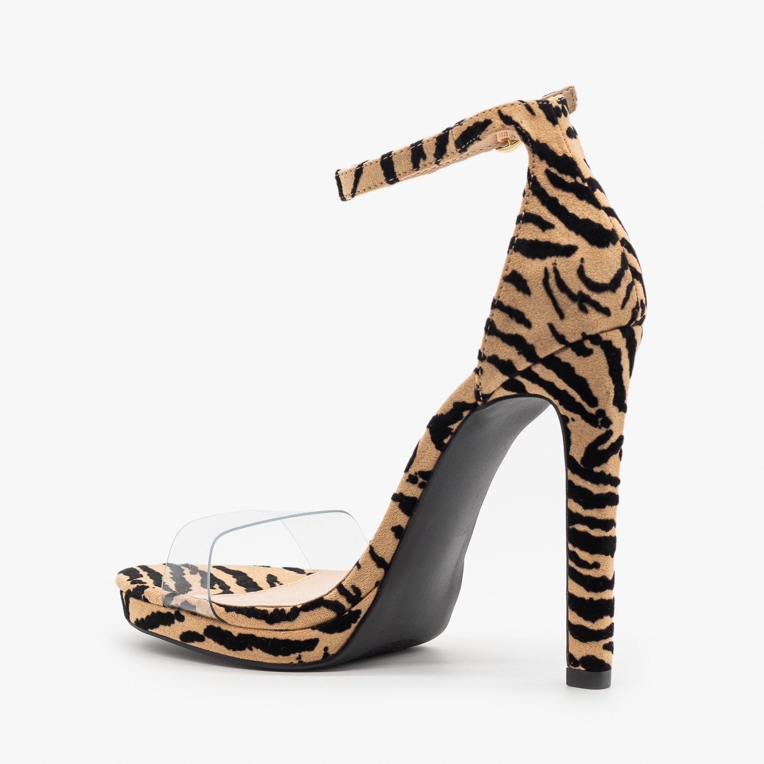 tiger striped heels