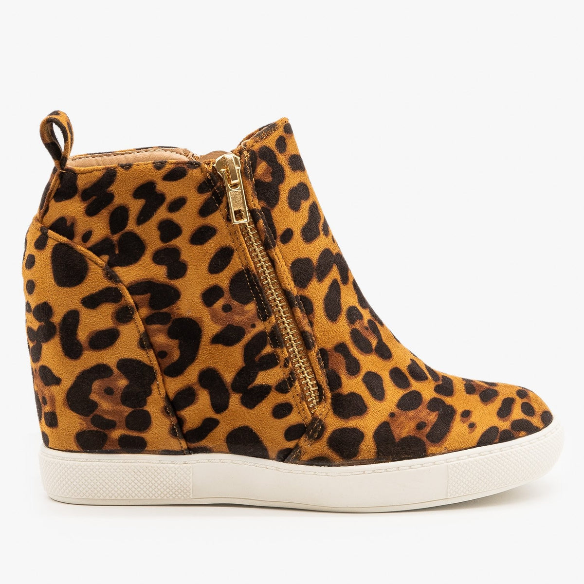Sassy Leopard Inner Wedge Sneakers 