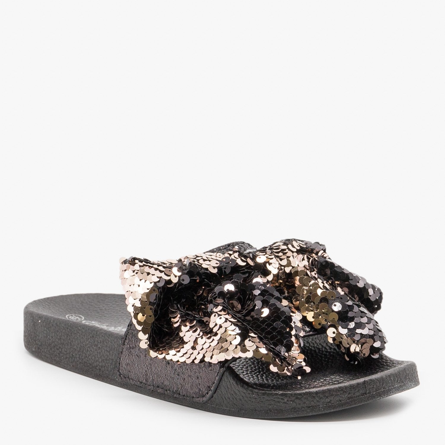 sparkly bow sandals