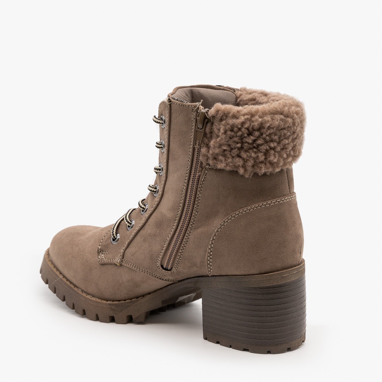 Sherpa Cuffed Ankle Booties Bamboo 