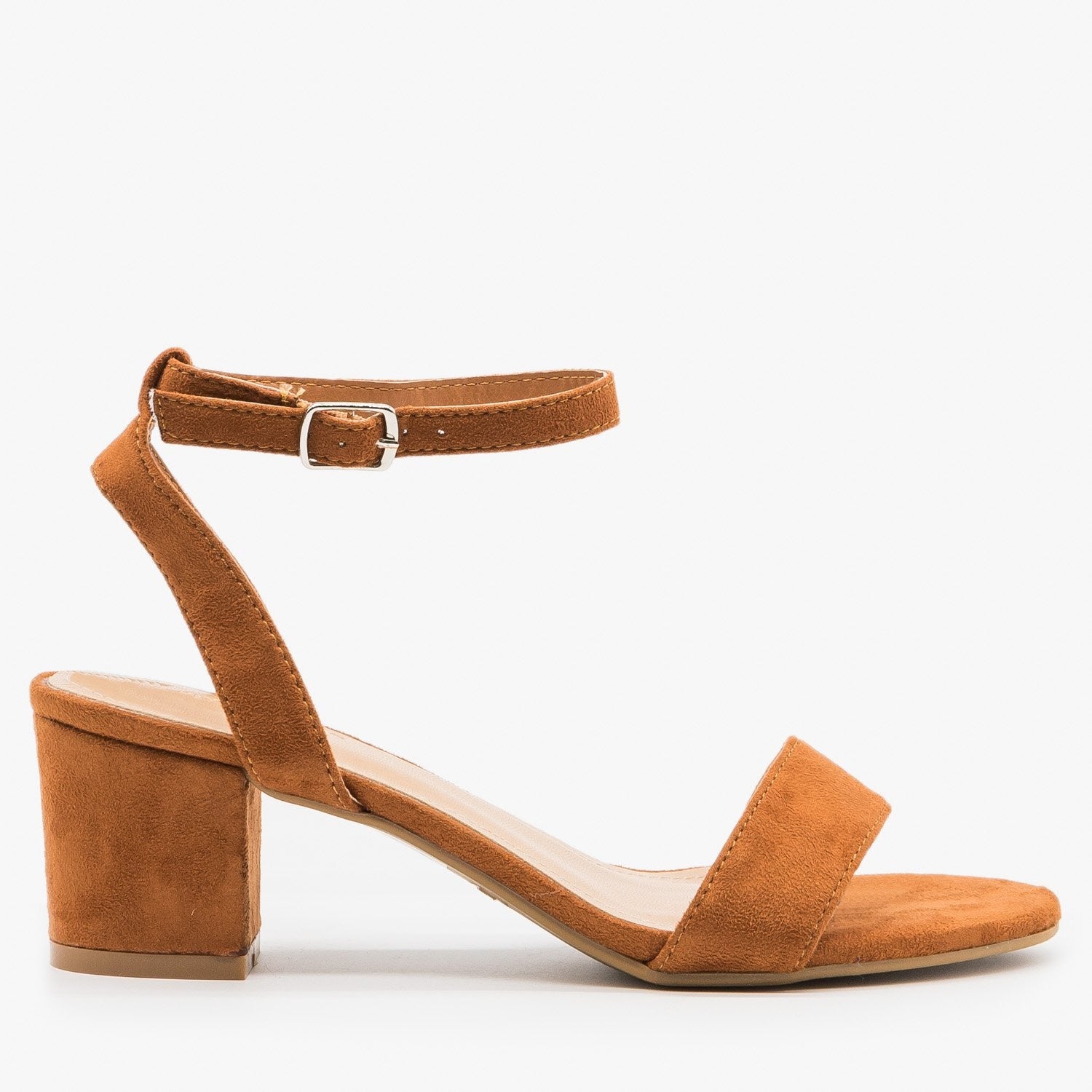 tan sandals with small heel