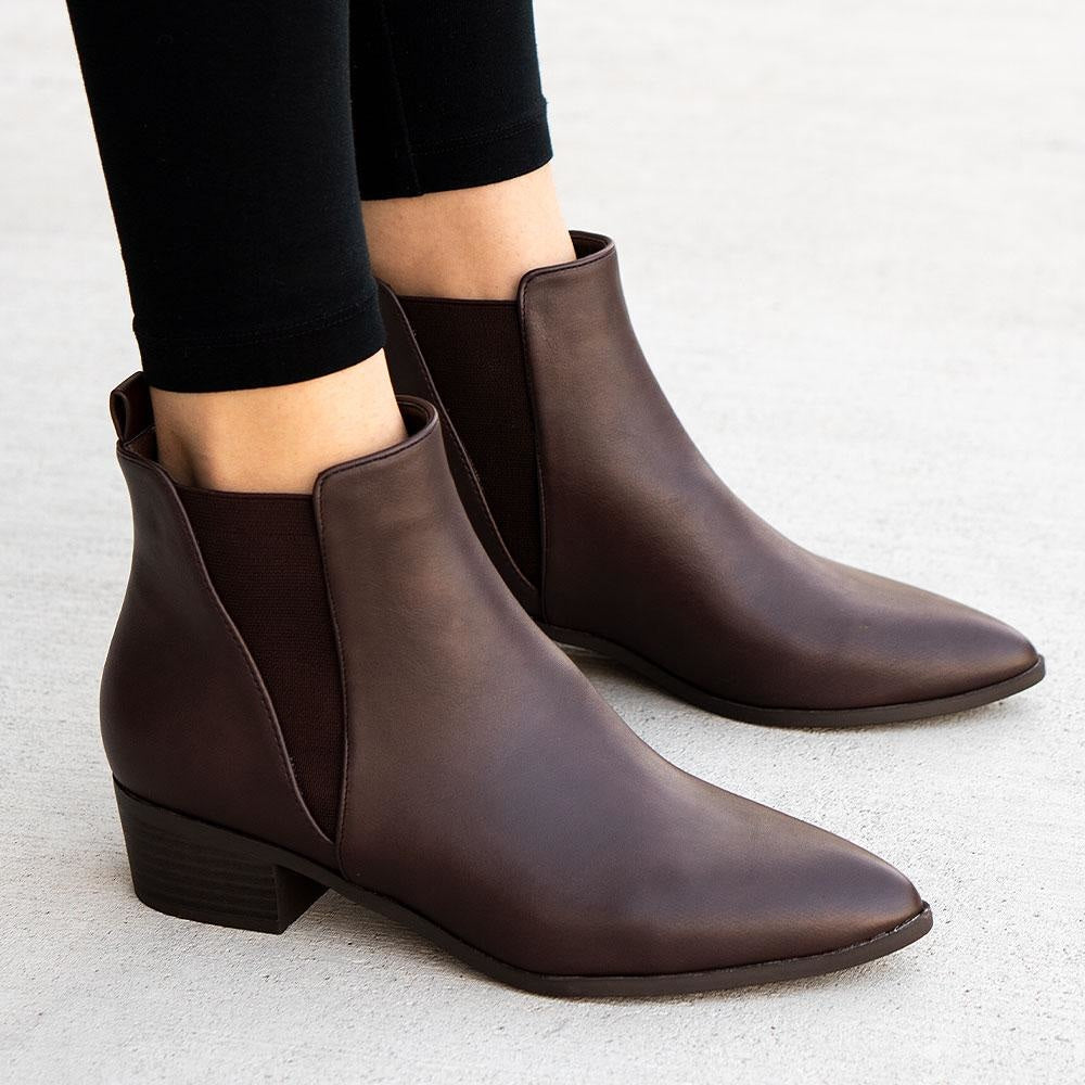 ladies slip on ankle boots