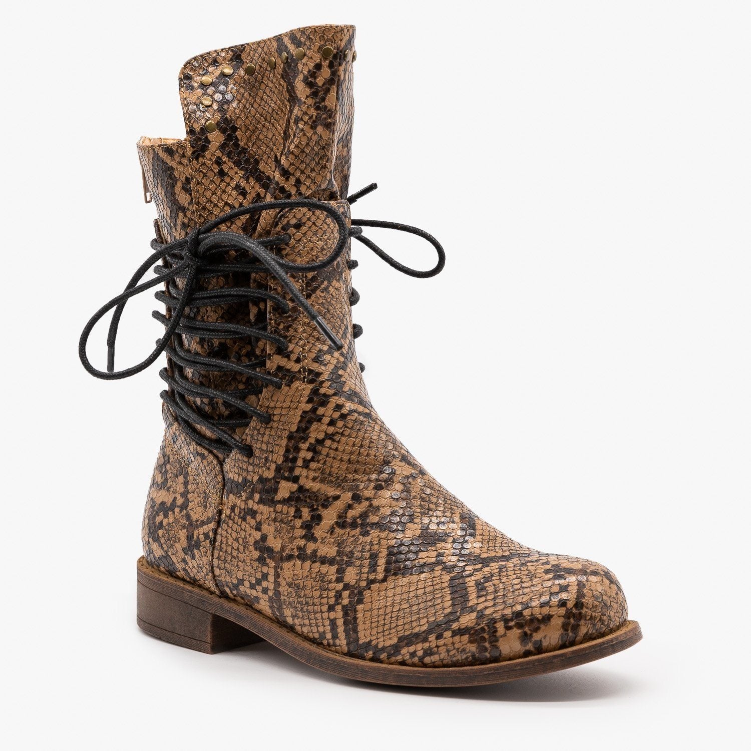 faux snakeskin boots womens