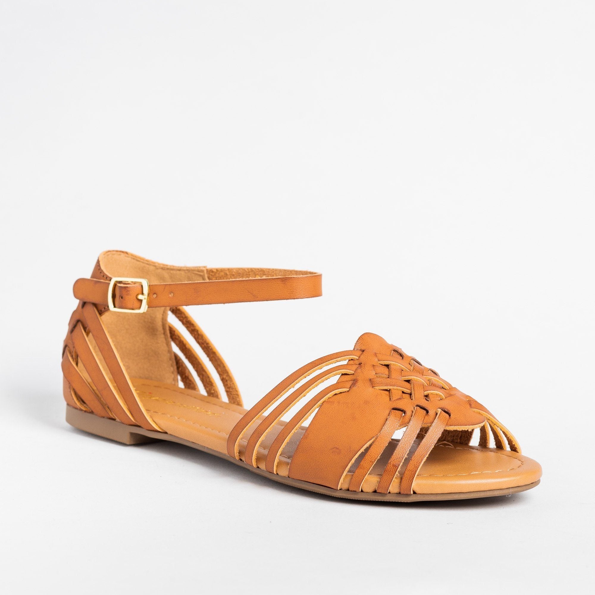 huarache sandals with ankle strap