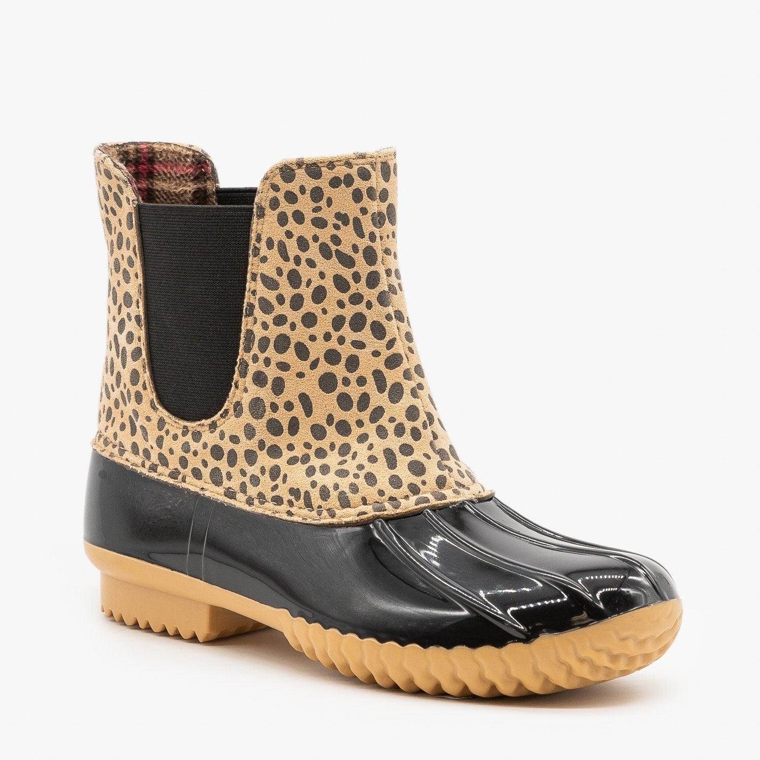 Street Style Cheetah Print Duck Boots 