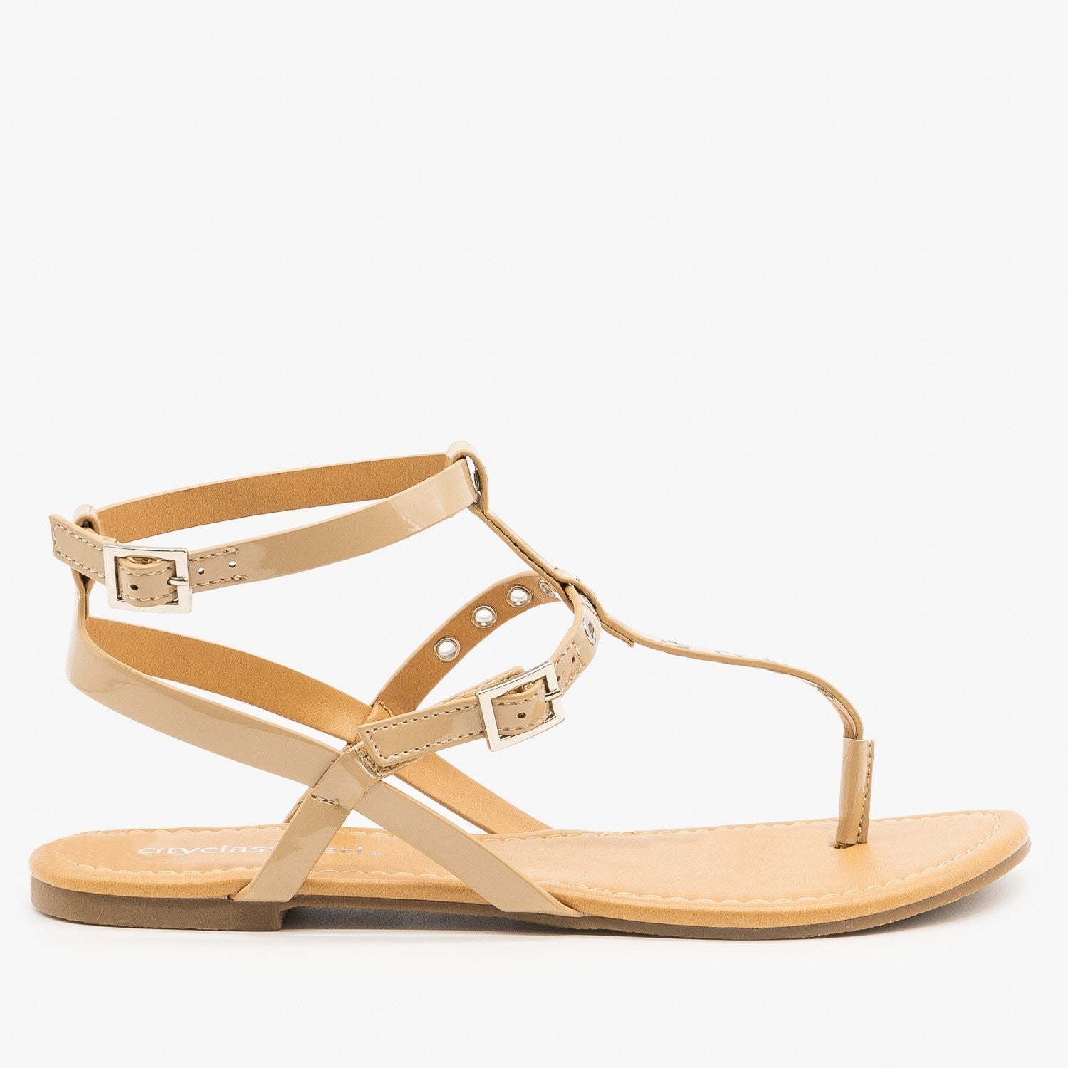 city classified lace up sandals