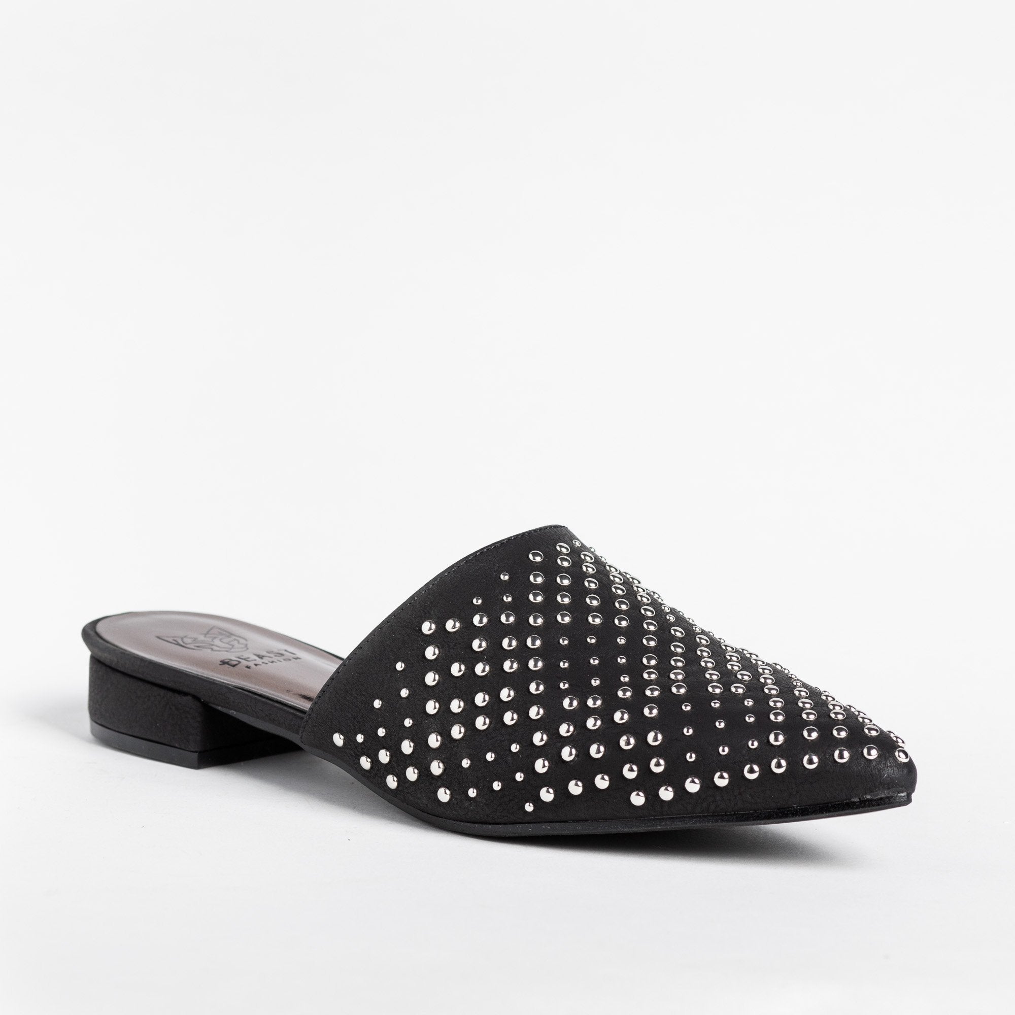 studded mule shoes