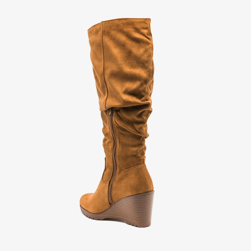 Stylish Wedged Knee High Boots - Soda 