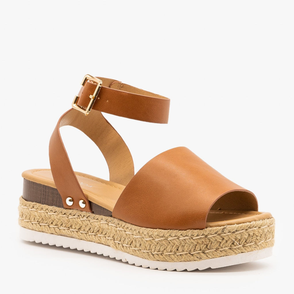 Sweet and Simple Espadrille Platform Sandals Top Moda Shoes Candide-1 ...