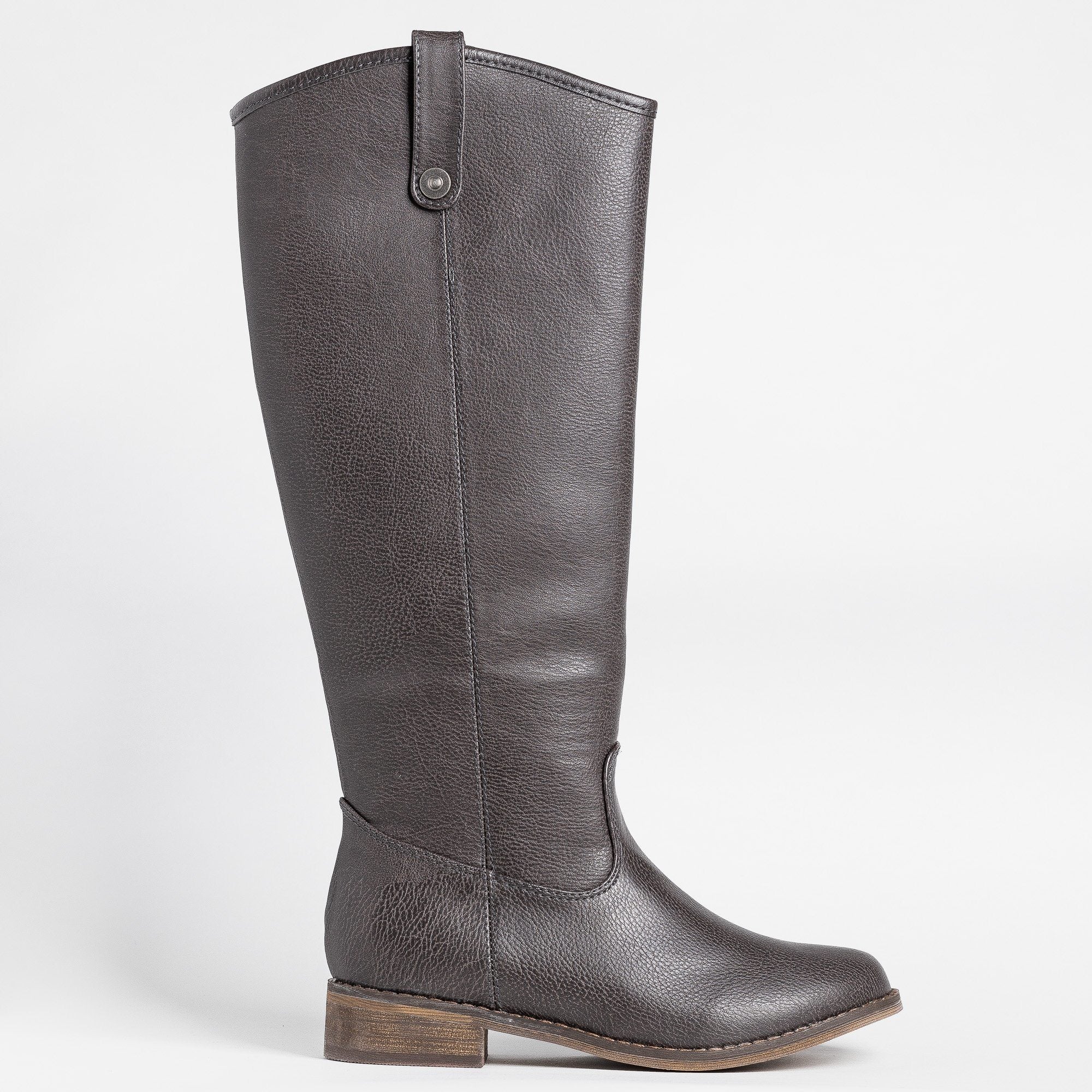 tall gray leather boots
