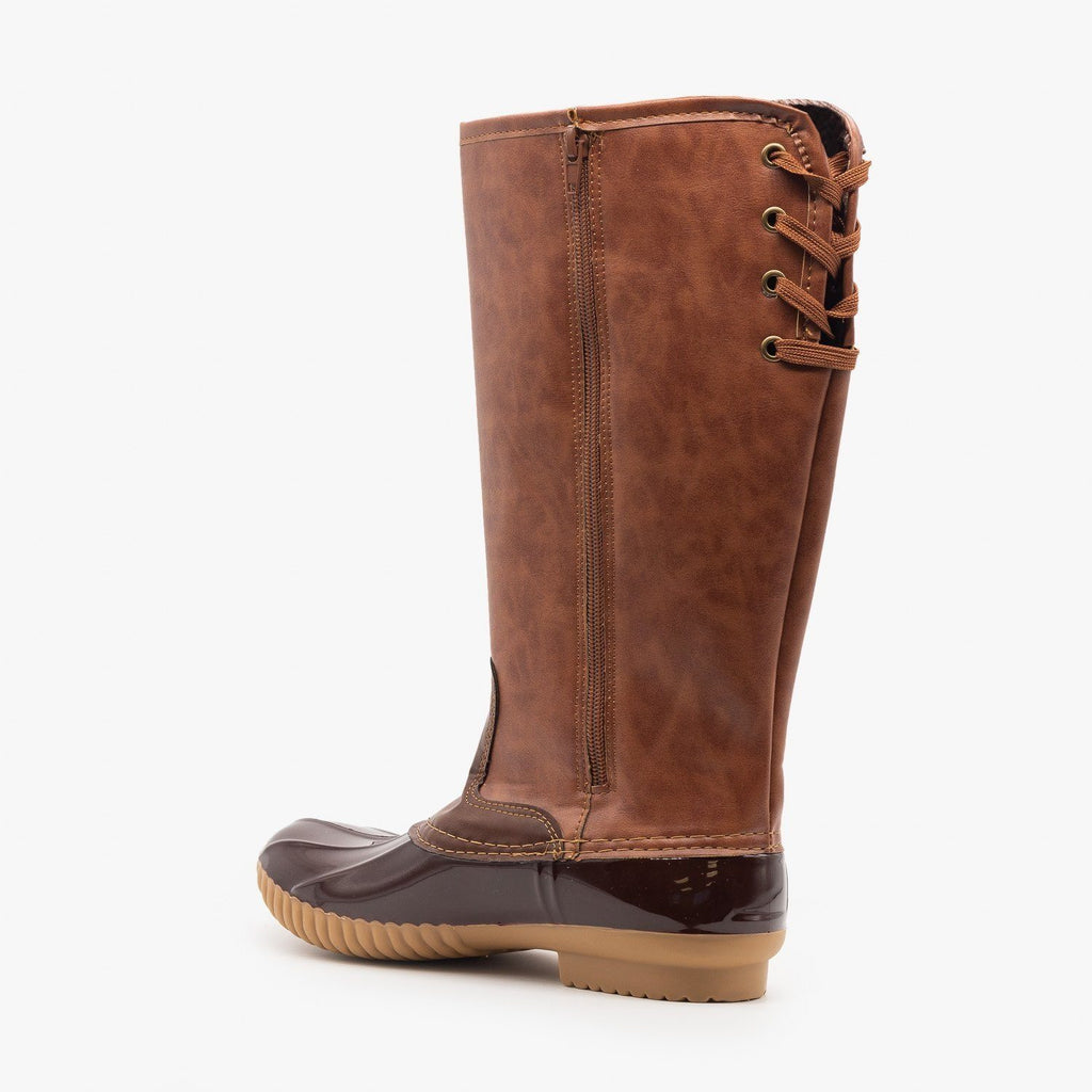 womens duck boots tall