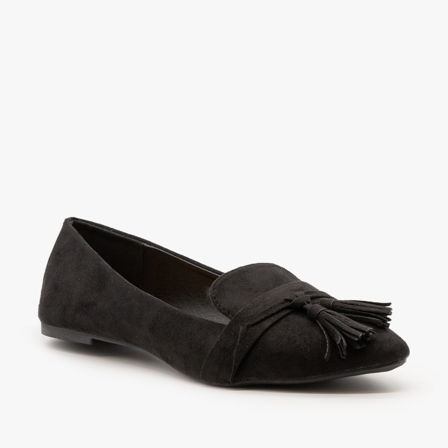 black suede tassel loafers womens