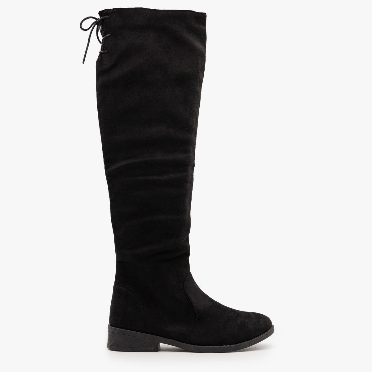 ladies black knee length boots