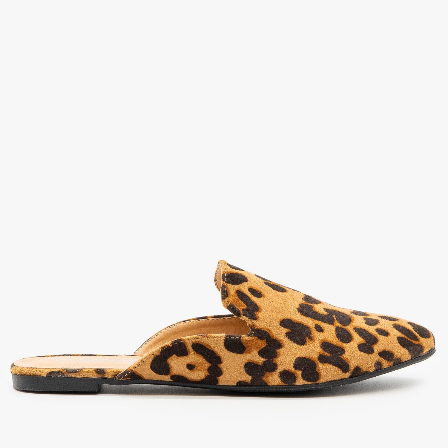 leopard print mule shoes