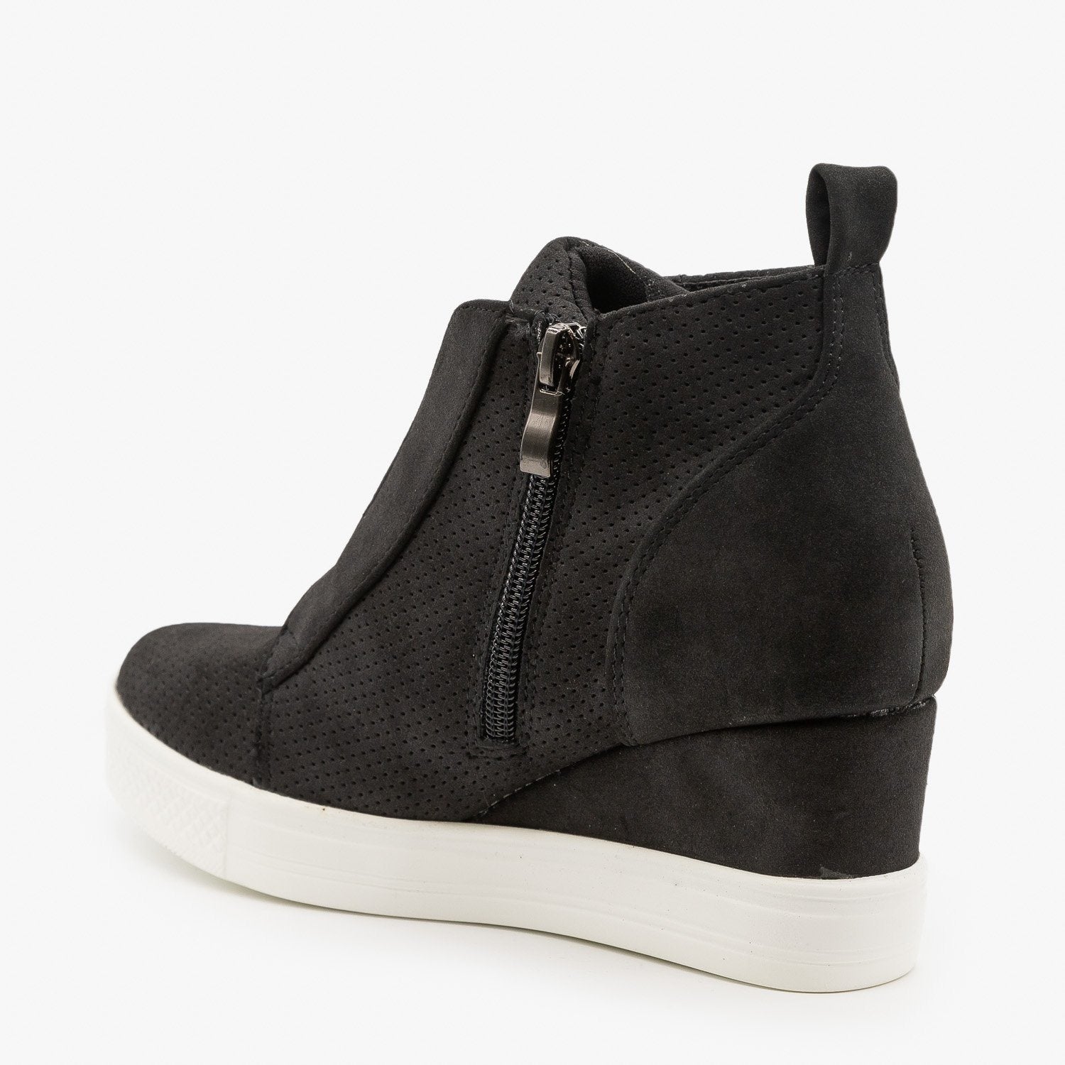 zoey black wedge sneaker