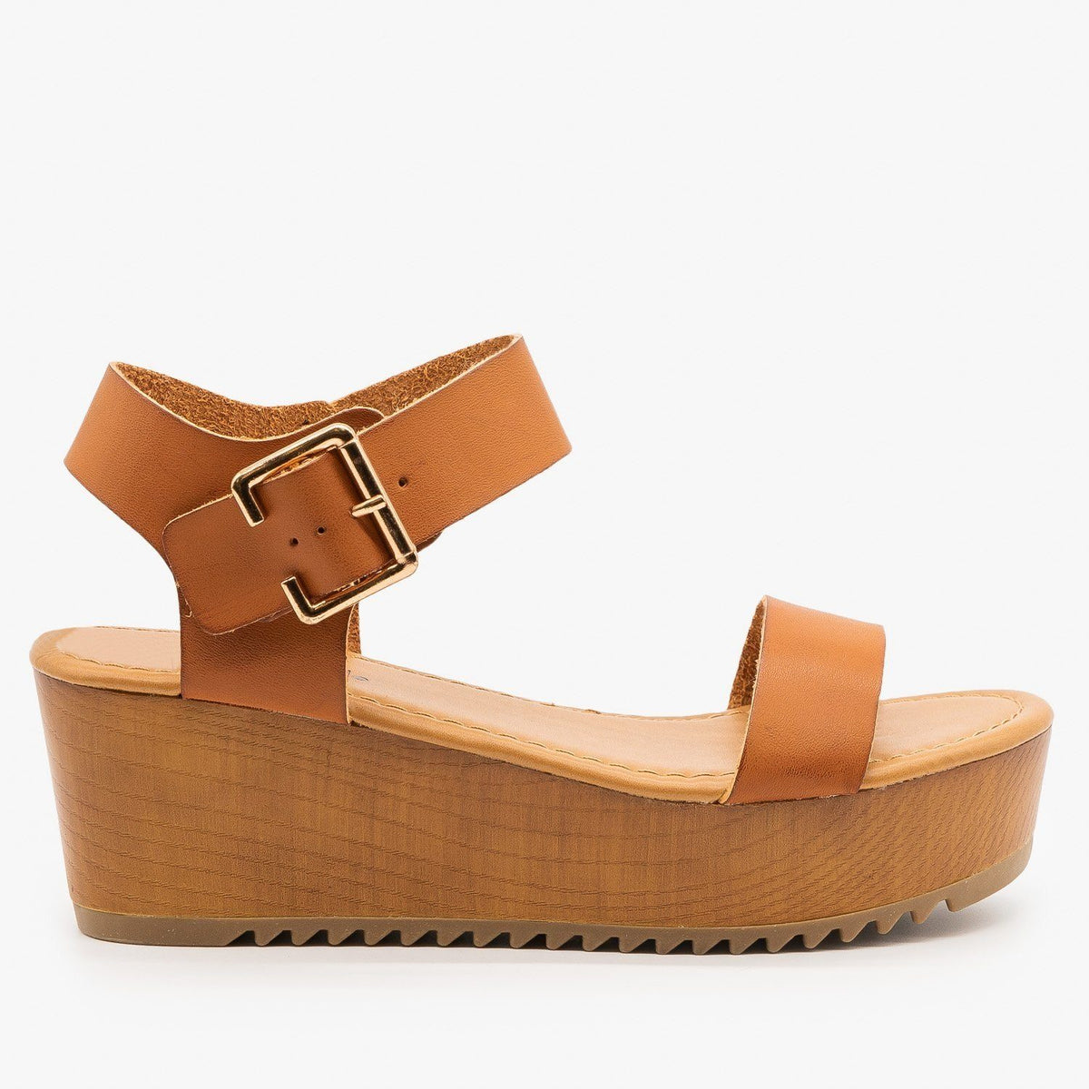 tan wooden wedges