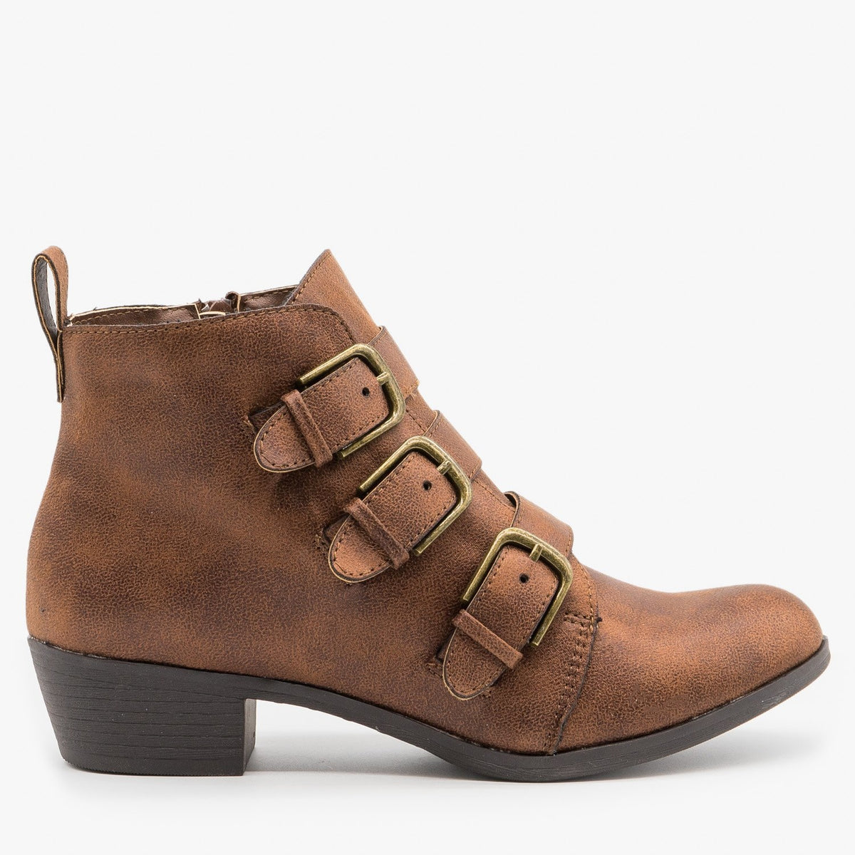 Triple Buckle Booties Shoelala Shoes 