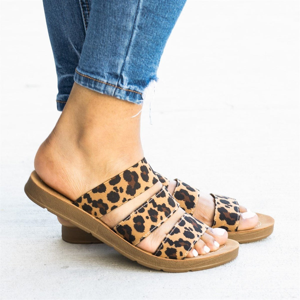 leopard soda sandals