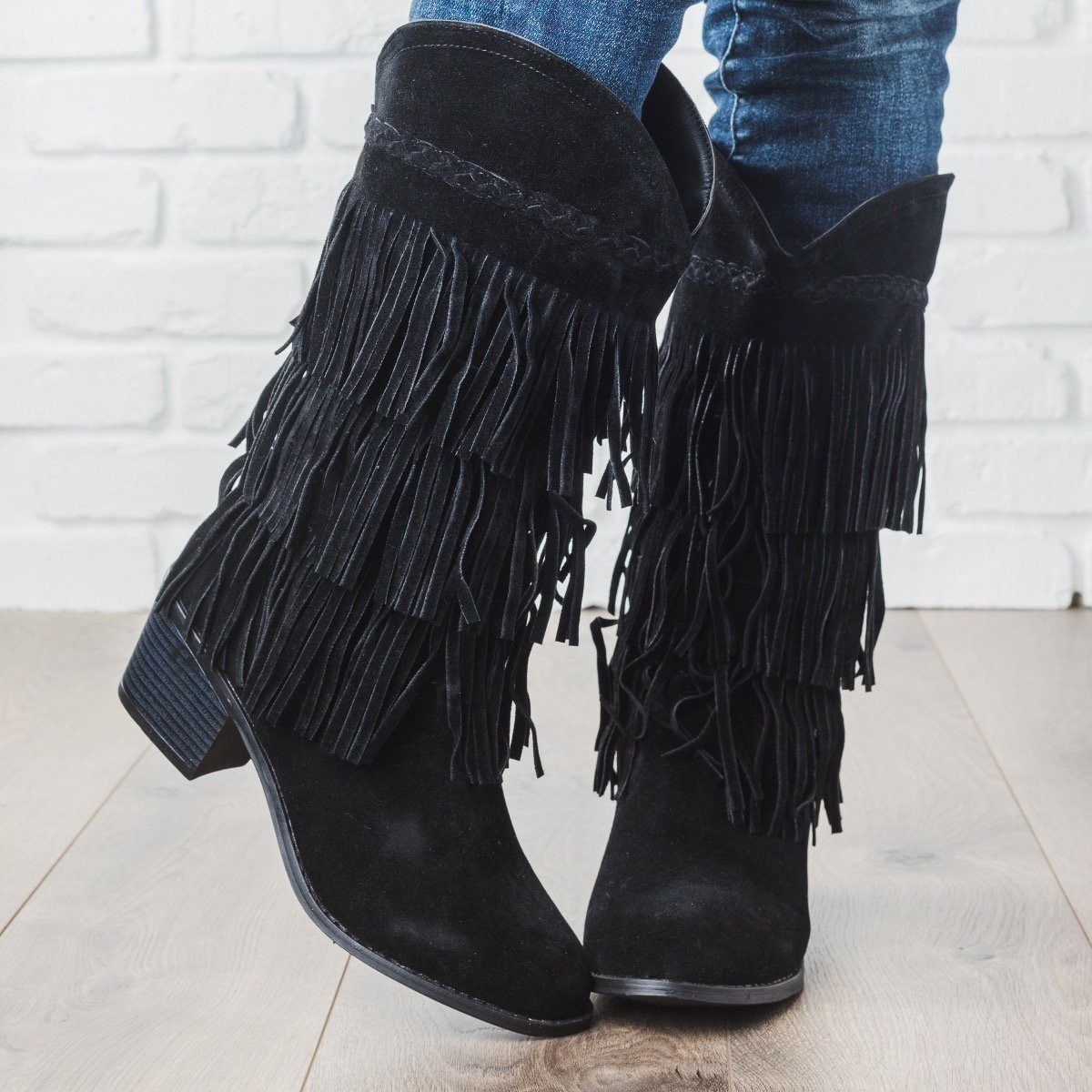 Western Fringe Boots - Qupid Shoes 