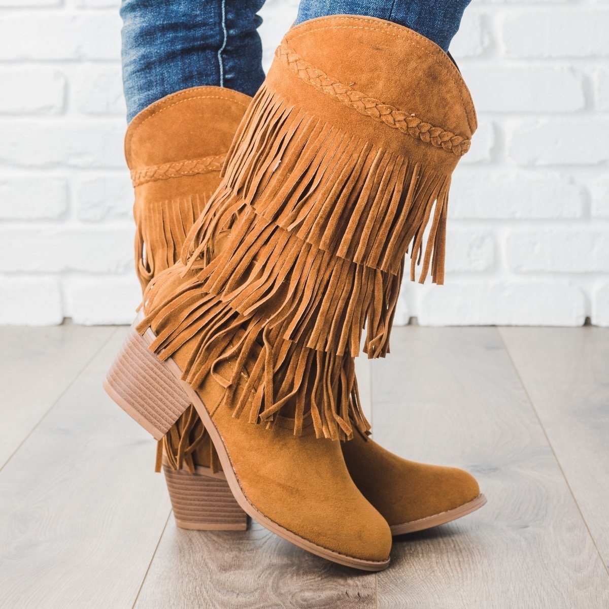 Western Fringe Boots - Qupid Shoes 