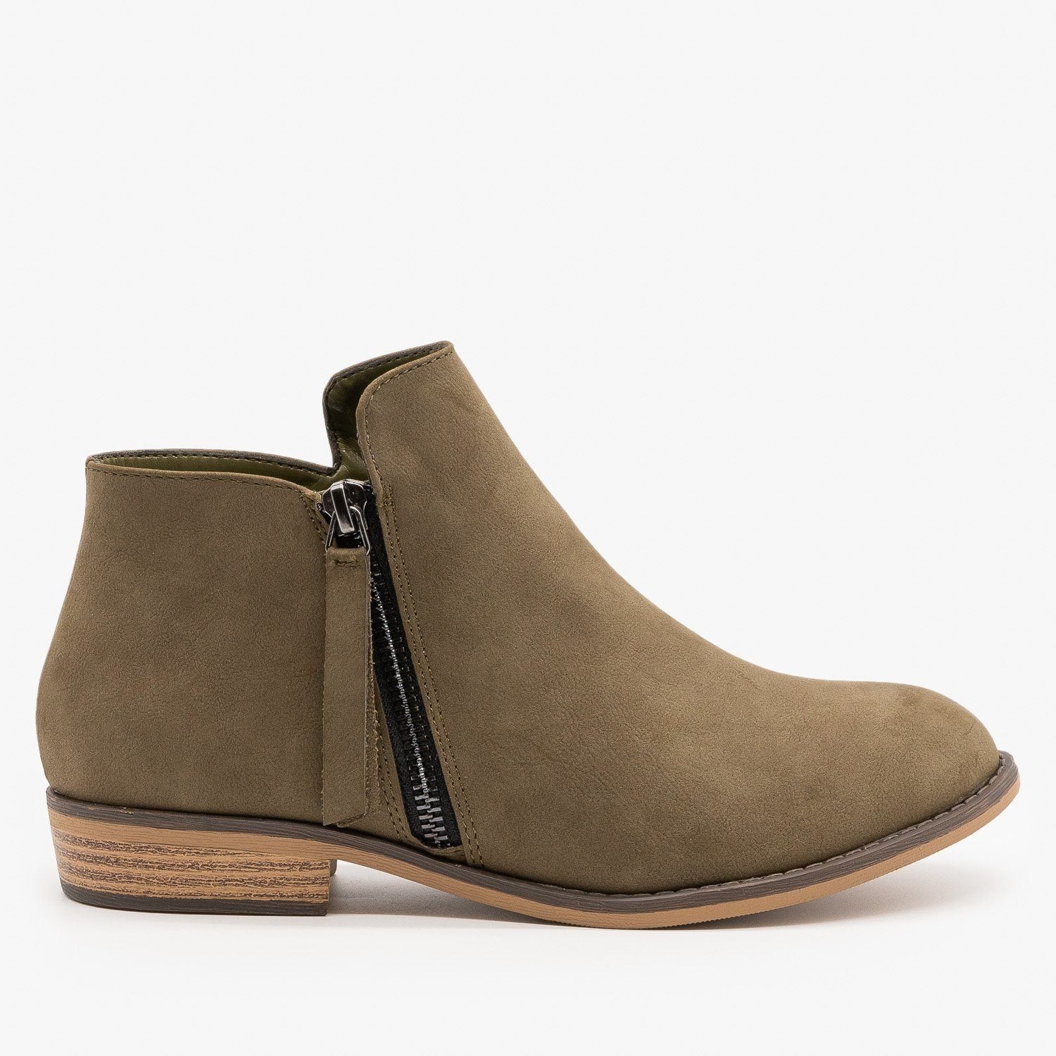 Zip-up Ankle Booties - City Classified 