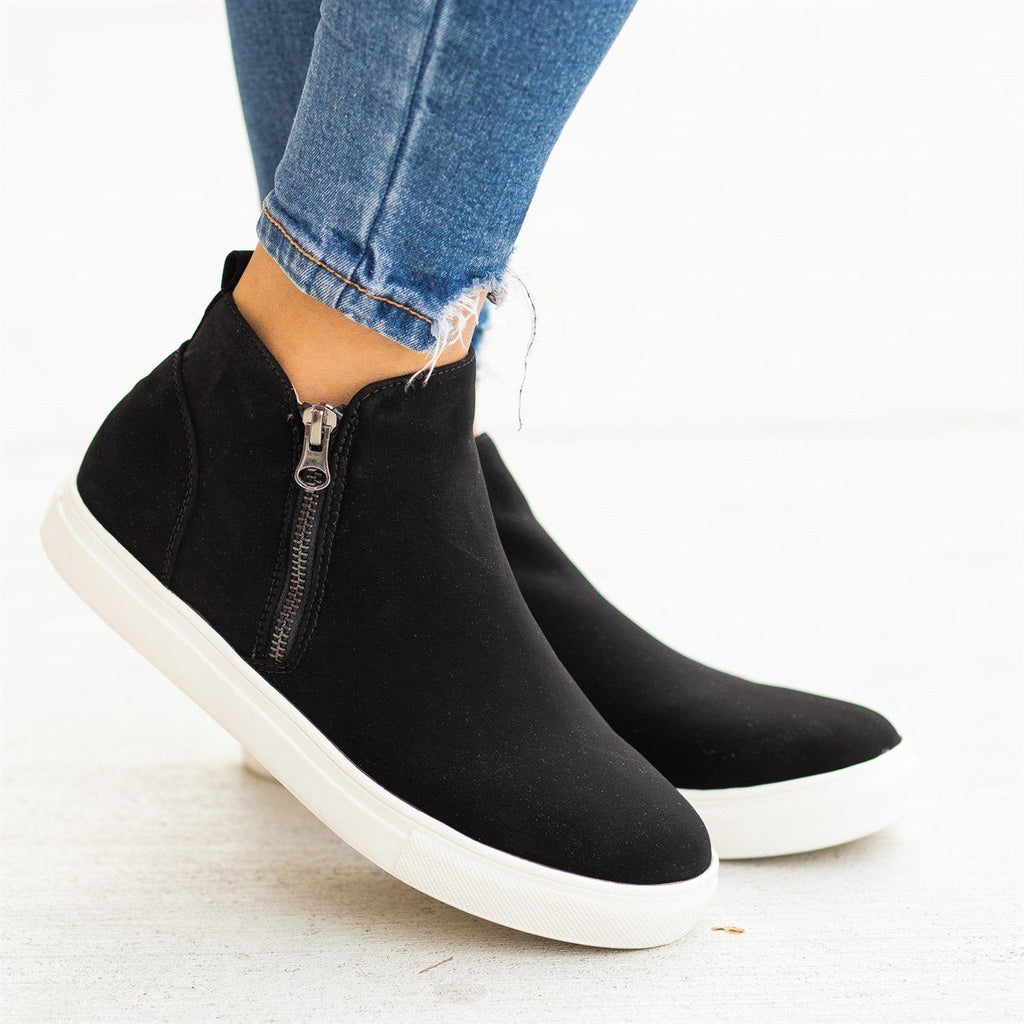 zip up shoes womens