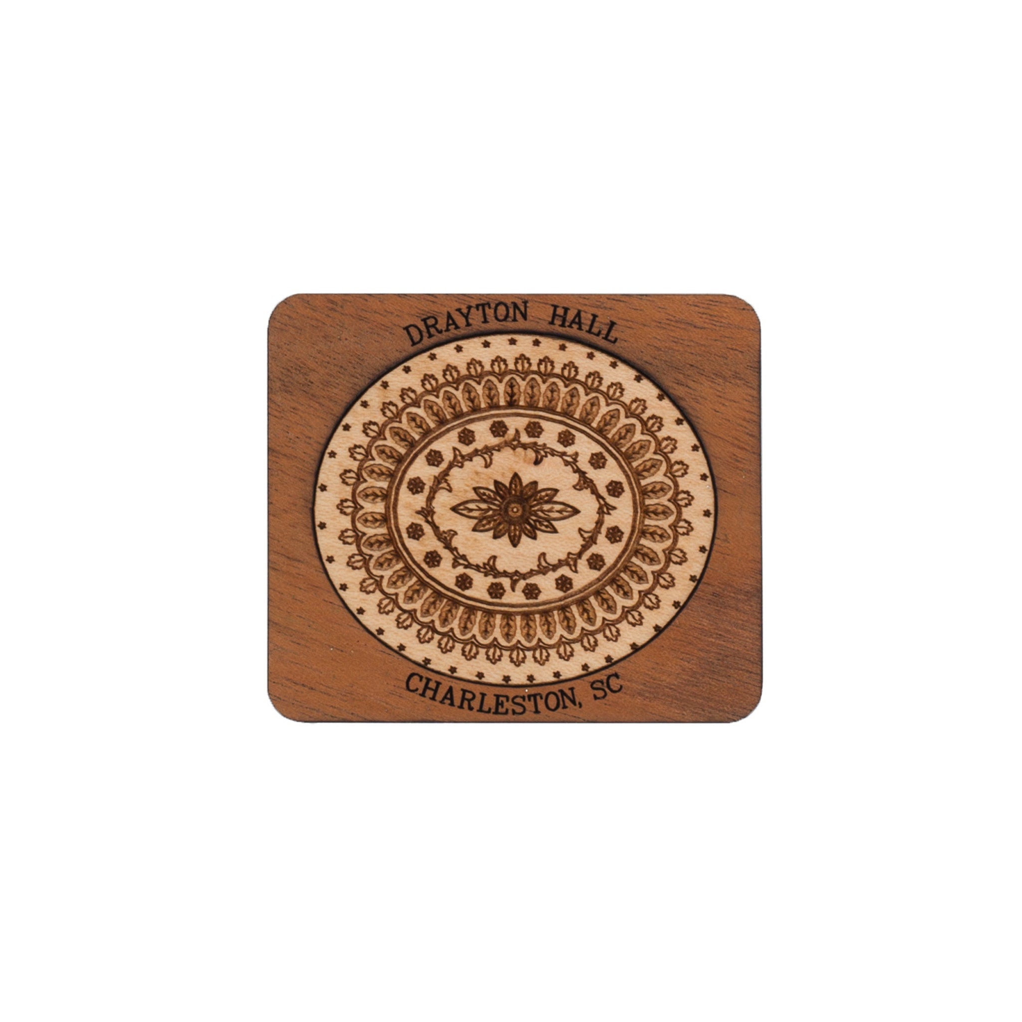 Drayton Hall Ceiling Medallion Wooden Magnet