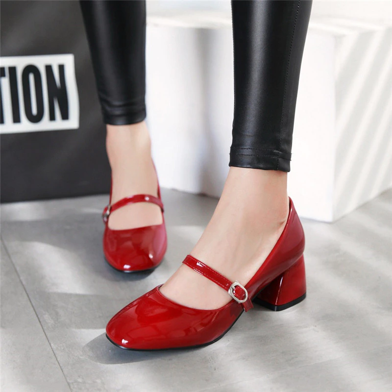 party pumps shoes color red size 9 for women