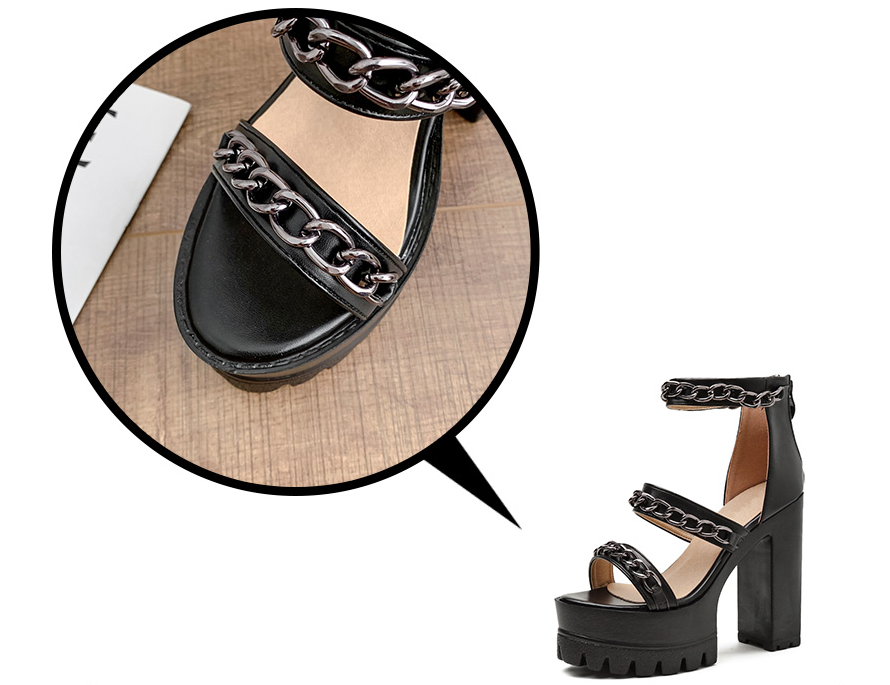 Gothic Sandal Color Black Size 6 for Women