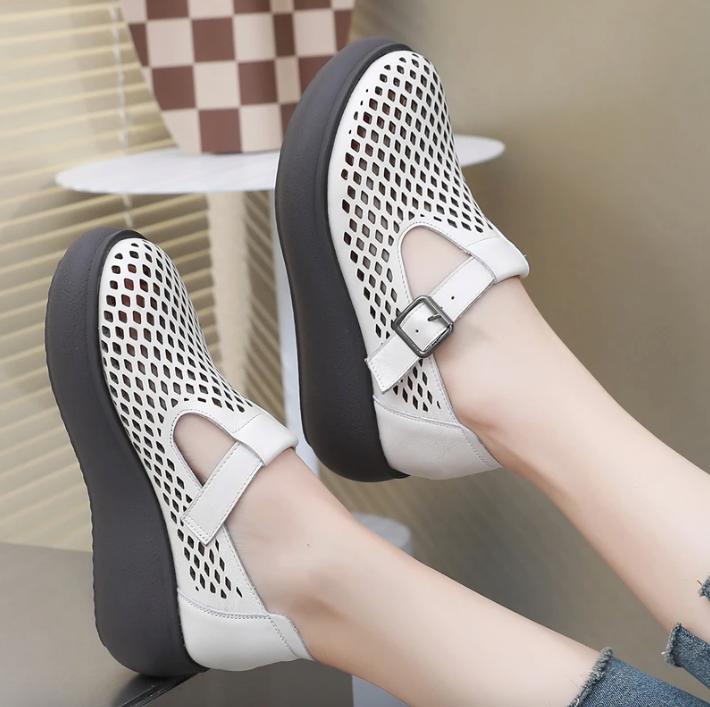 Spring Platform Shoes Color White Size 8.5 for Women