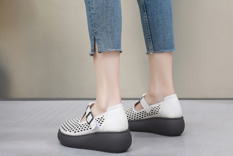 Platform Shoes Color White Size 9 for Women