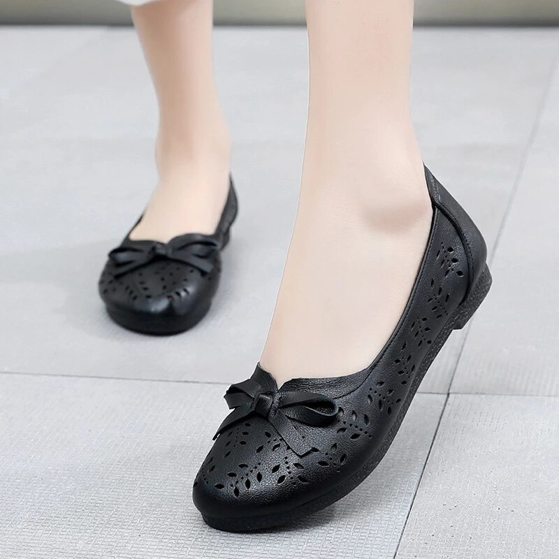 casual flats color black size 7 for women