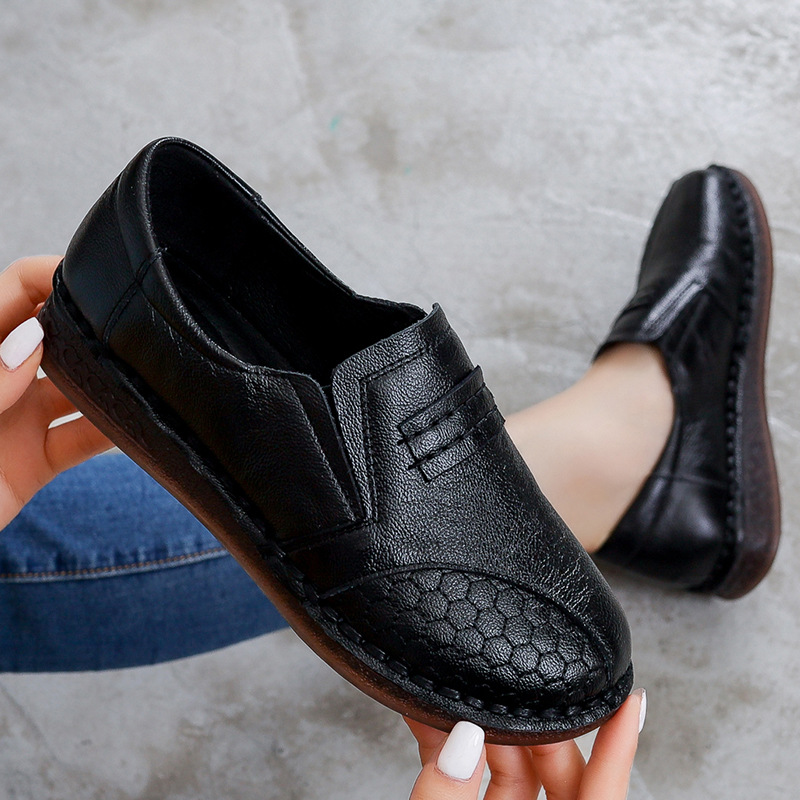 soft loafer shoes color black size 9 for women