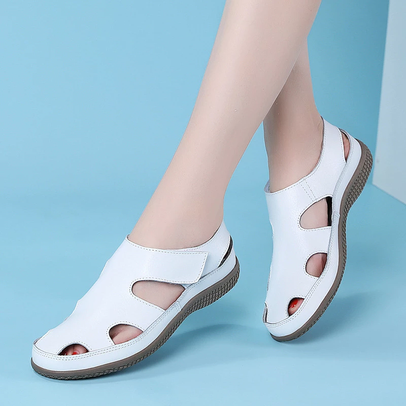 summer sandals color white size 7 for women