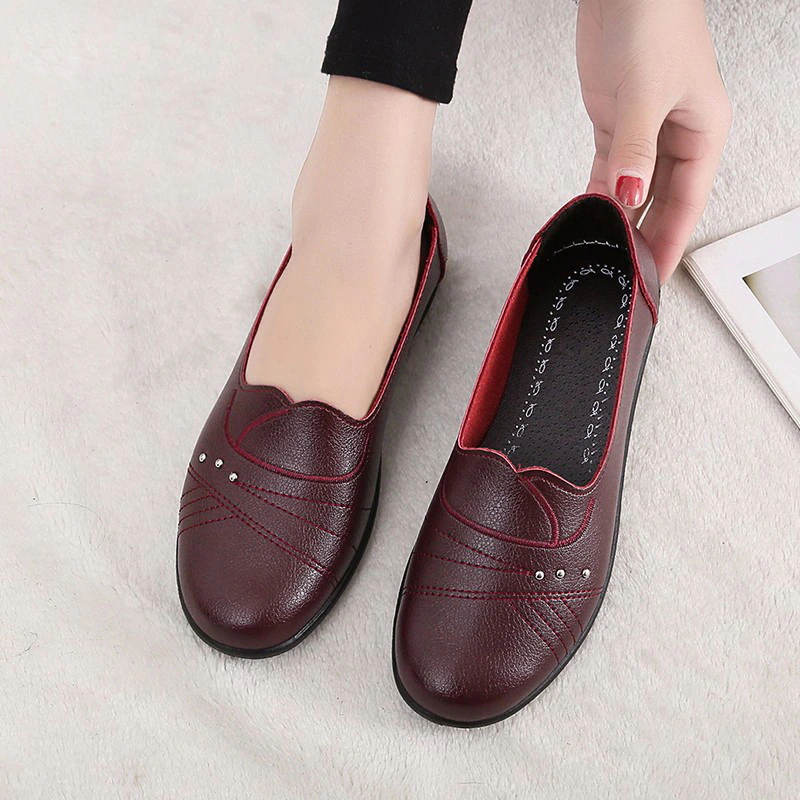 platform loafer color red size 7 for women