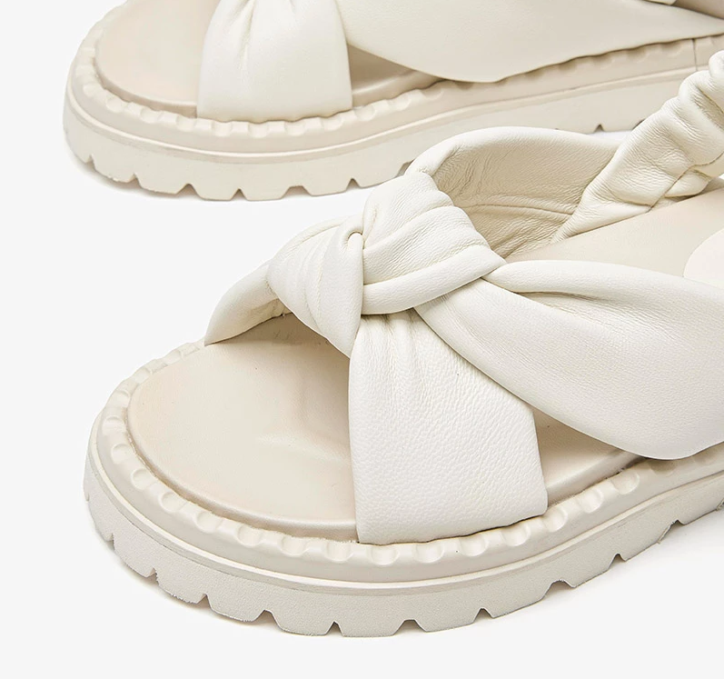 open toe sandals color beige size 7 for women