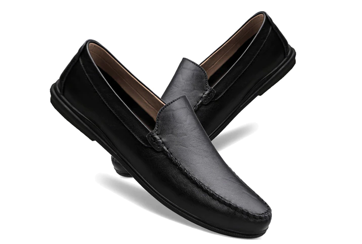 dress loafers shoes color black size 8.5 for men