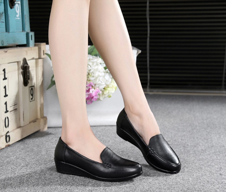 Aura Women's Genuine Leather Loafer Shoes | Ultrasellershoes.com – USS ...