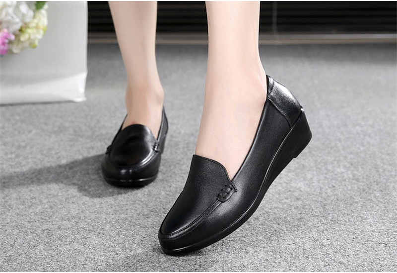 Aura Women's Genuine Leather Loafer Shoes | Ultrasellershoes.com – USS ...