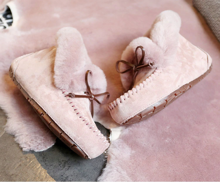 Winter Ankle Boots Color Pink Size 6 for Women