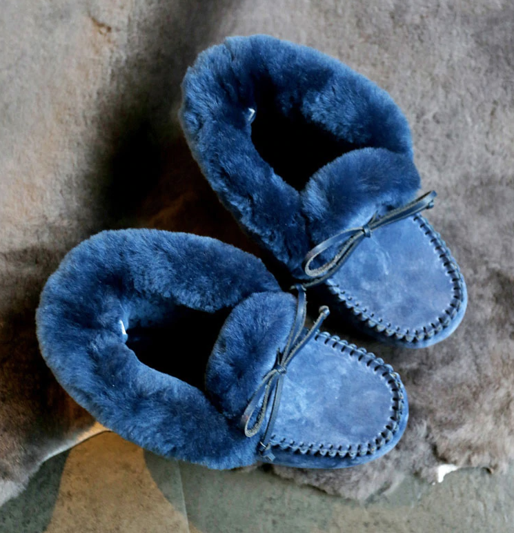 Winter Ankle Boots Color Blue Size 6 for Women